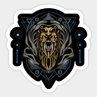 lion sacred geometry Sticker